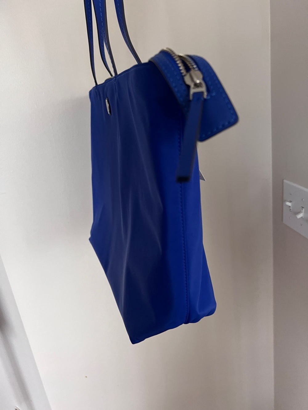 TORY BURCH• Blue Nylon Tote Bag - Picture 11 of 12